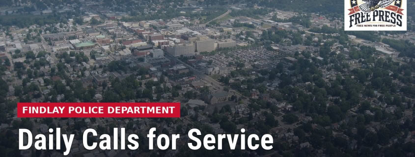Findlay Police Department Daily Calls for Service, Oct. 23, 2026